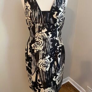Black and white floral dress